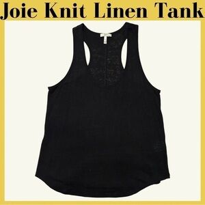 Joie Linen Knit Deep U Neckline Tank